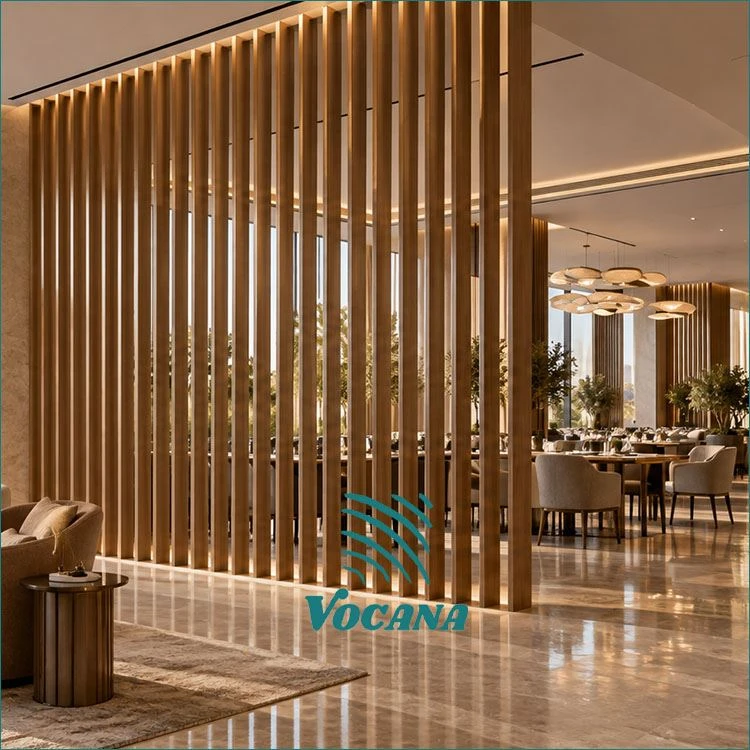 WPC Room Delider UAE|Od podlahy-po{1}}stropné lamelové deliace systémy pre komerčné interiéry